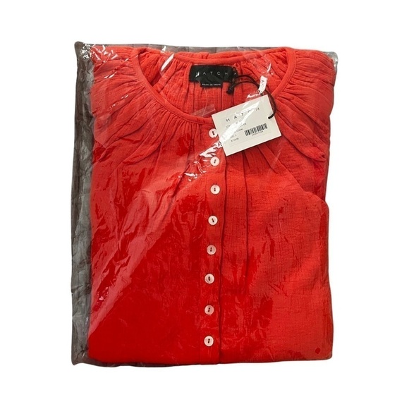 NWT HATCH Long Sleeve Coral Maternity Romper Sz L - Picture 6 of 7